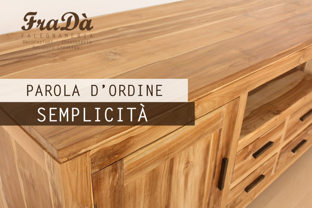 mobili in legno naturale