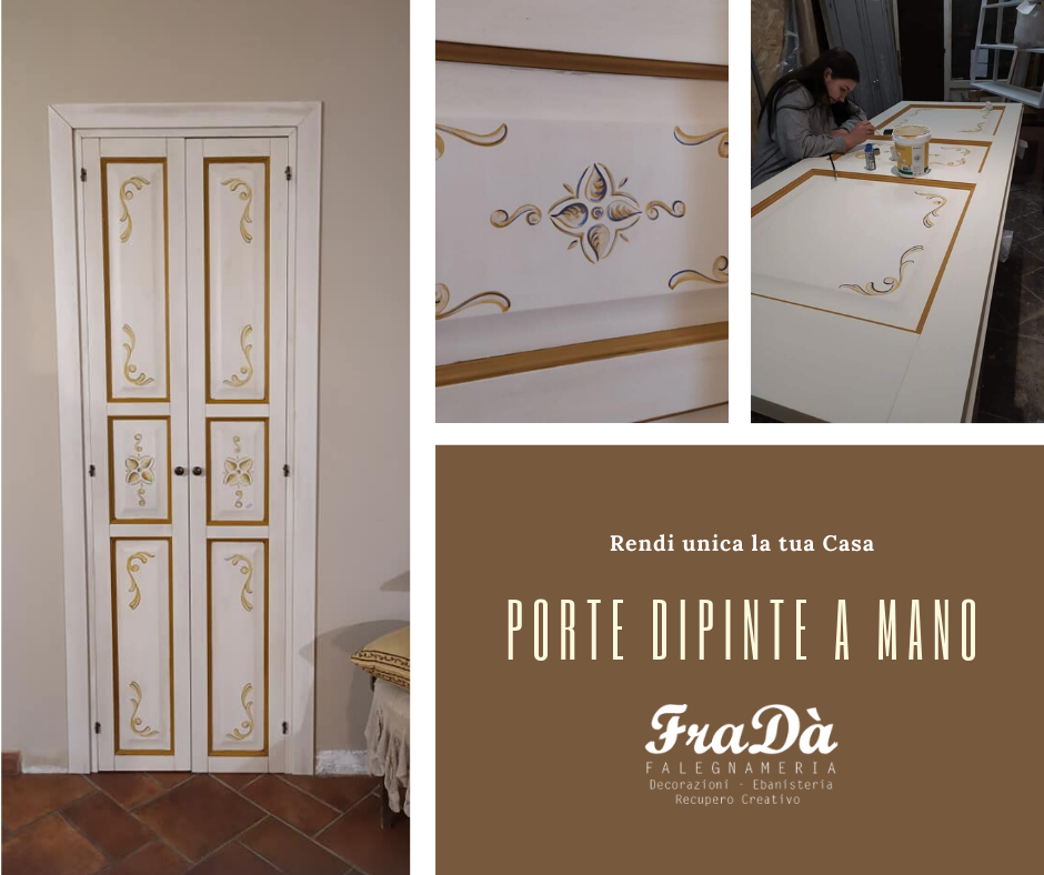 Porte in legno decorate a mano