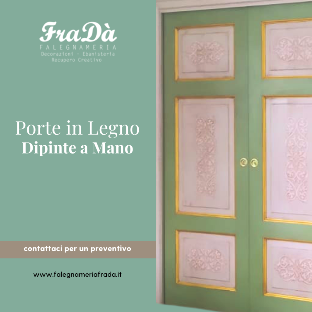 porte in legno massello con decori