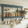 Arredo country porta tazze e barattoli